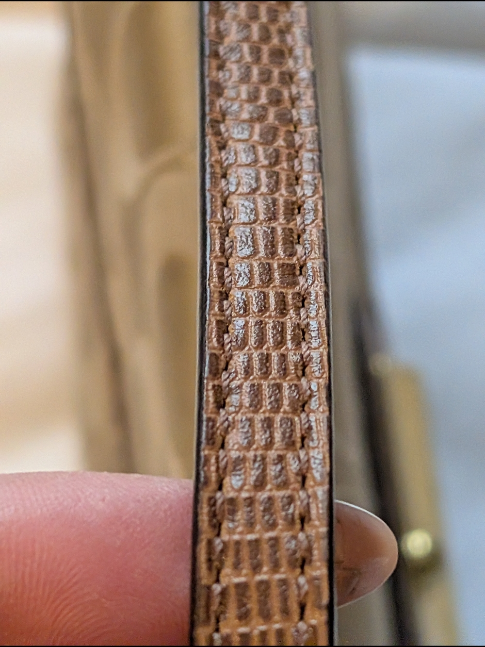 Coach Tan Signature Jacquard Wristlet with Gold Hardware/COA - Picture 9 of 12